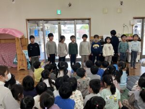 5歳はっぴーぐみ　卒園式に向けてその②